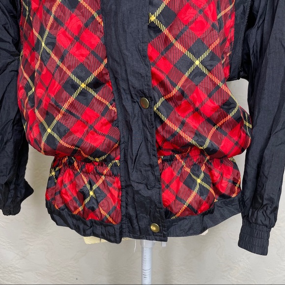 LAVON by CHEERFUL CORP VTG Plaid Wind Jacket - Picture 4 of 12